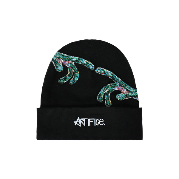 'Alien touching hands' Artifice. Beanie