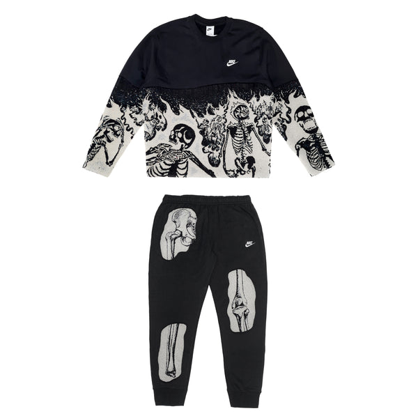 "Skeleton Flame" Outfit Nike Crewneck + Jogging